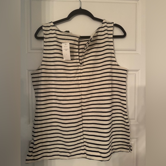 Banana Republic Navy and Cream Striped Knit Tank Top Size Large - Brand New! - Picture 6 of 6